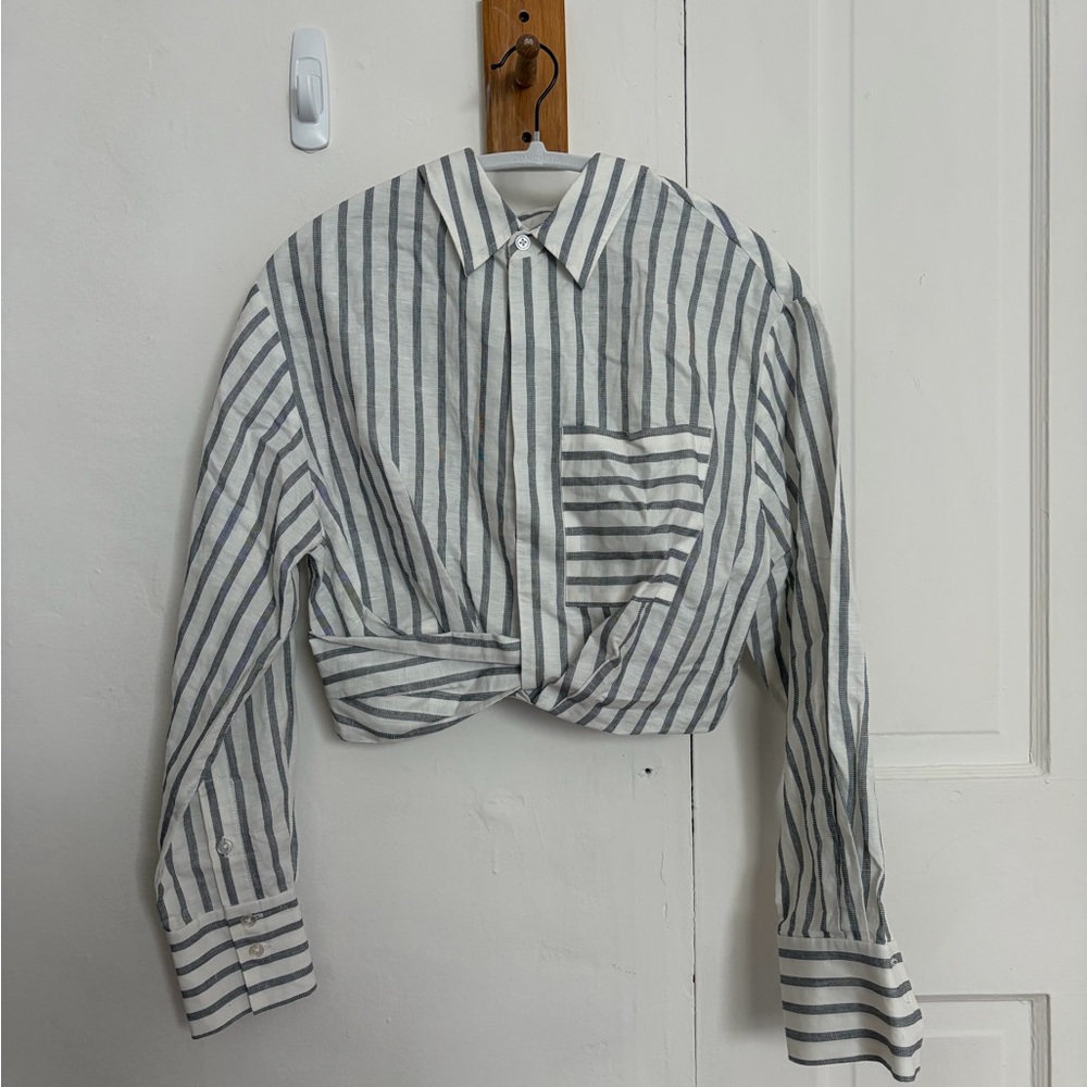 Significant Other Striped Blouse 2 - Picture 2 of 12